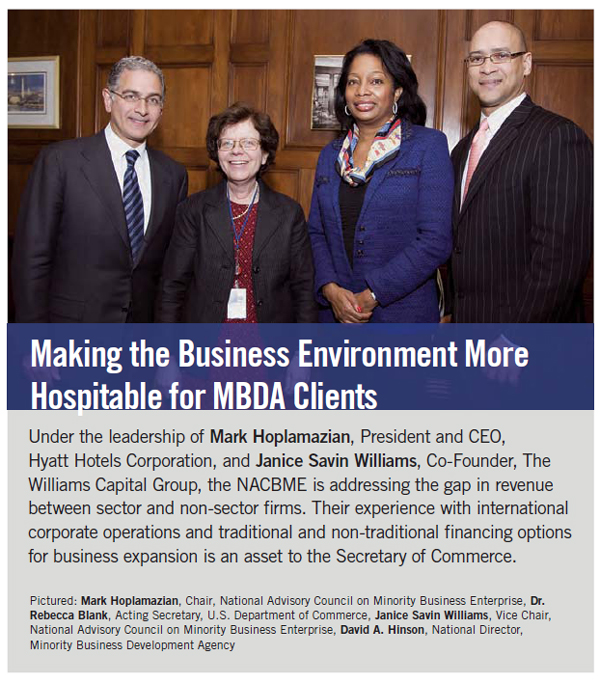 Making the Business Environment More Hospitable for MBDA Clients