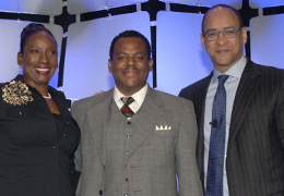 From left to right: Beverly Kuykendall, HSDA Board of Directors; Kevin J. Price, HSDA Board Treasurer; David A. Hinson, MBDA National Director.