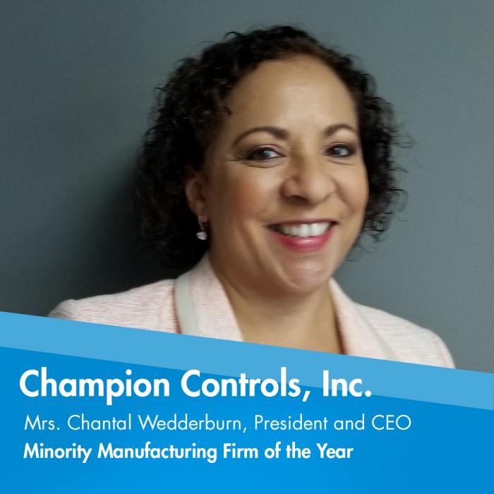 Minority Manufacturing Firm of the Year is presented to Champion Controls, Inc.