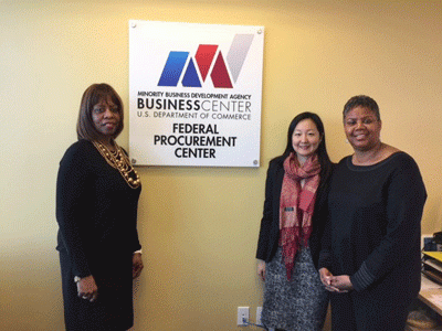 Left to right: Sharon R. Pinder, Laura Shin and Gail Bassette