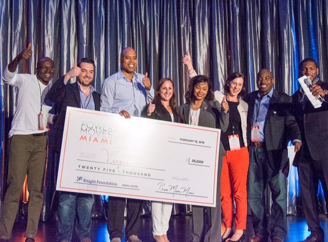 The winner of the Angel Pitch Competition was a startup named Virgil. They were represented by CEO and Founder Ron Mitchell