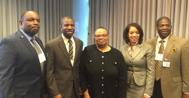 From left to right: Darold Hamlin, President and CEO â Emerging Technology Consortium, Ivory Toldson, Ph.D., White House Initiative on Historically Black Colleges and Universities â Department of Education, Diane J. Frasier, Director, Office of 